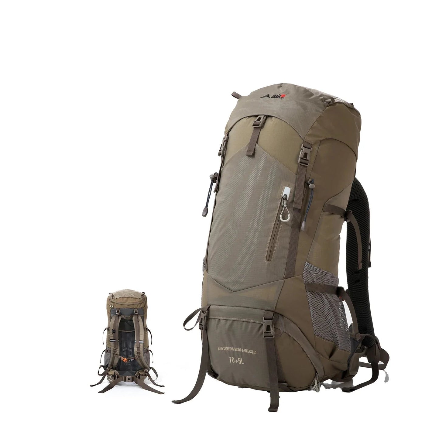 70L Hiking Backpack Rain Cover Included for Outdoor Use - The PeakTrail