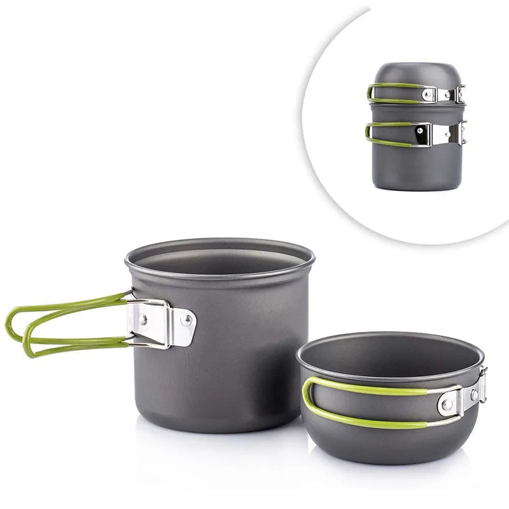 Ultralight Camping Cookware Set Compact Hiking Cooking Kit