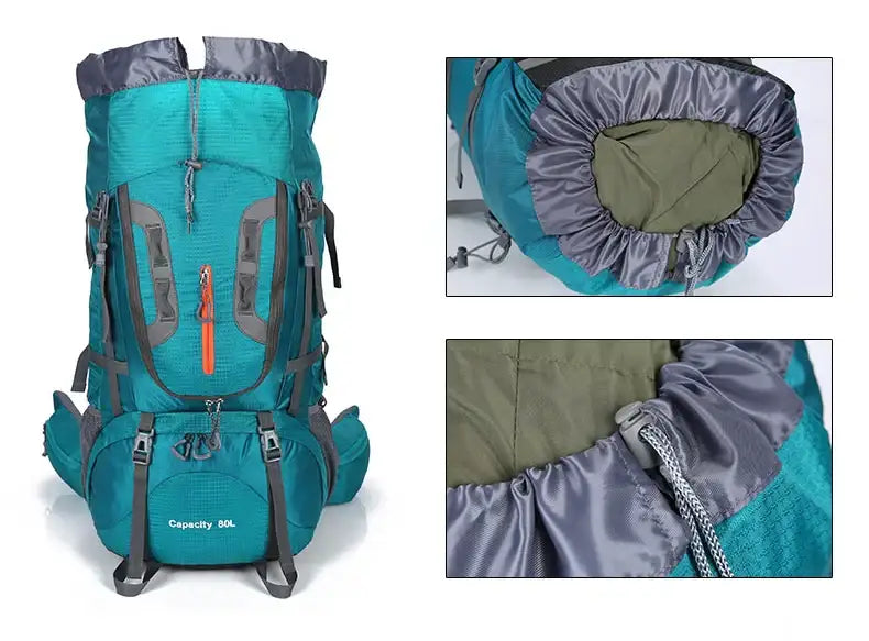80L Hiking Backpack Large Capacity for Camping - The PeakTrail
