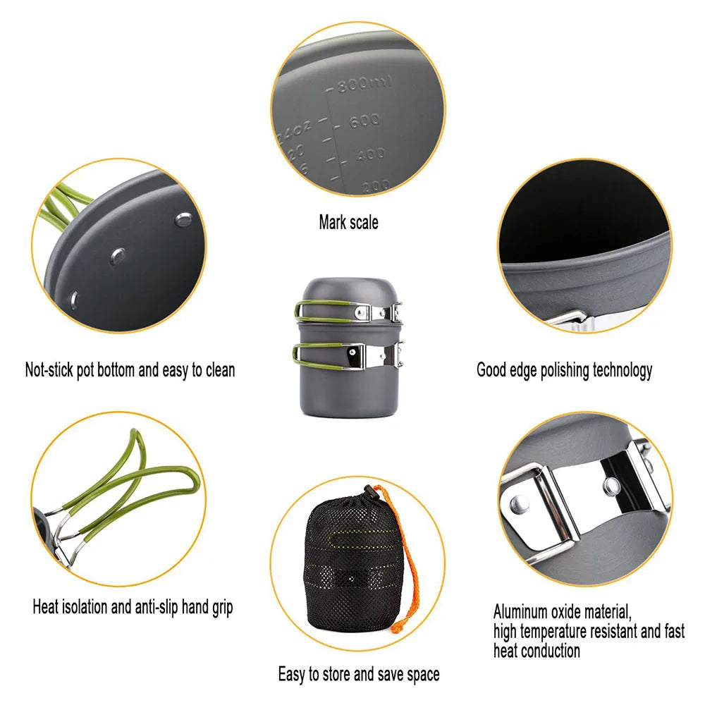 Ultralight Camping Cookware Set Portable