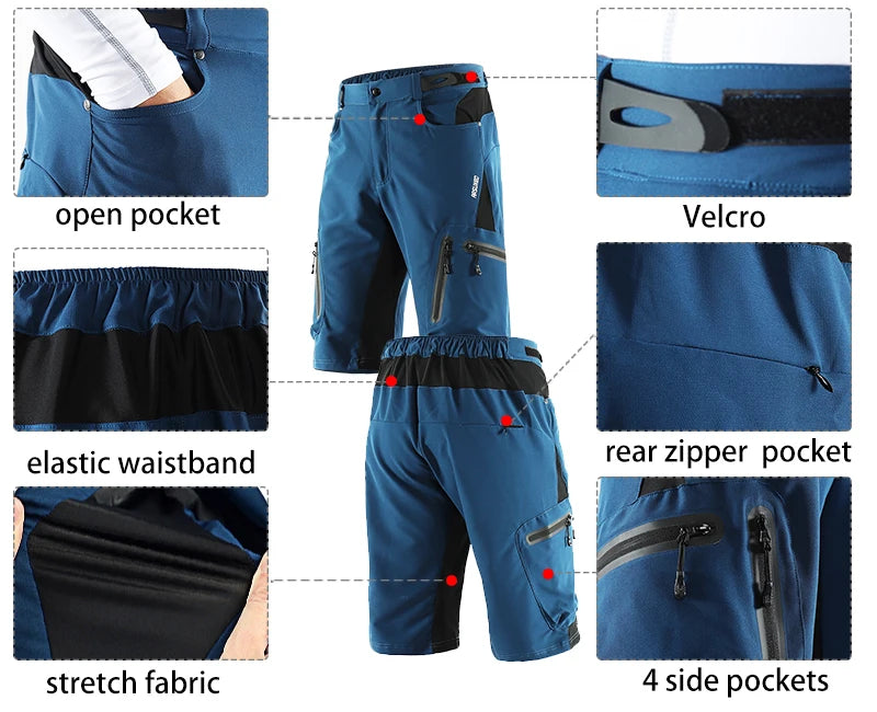 ARSUXEO Men’s Hiking Shorts – Water-Resistant & Mountain Ready