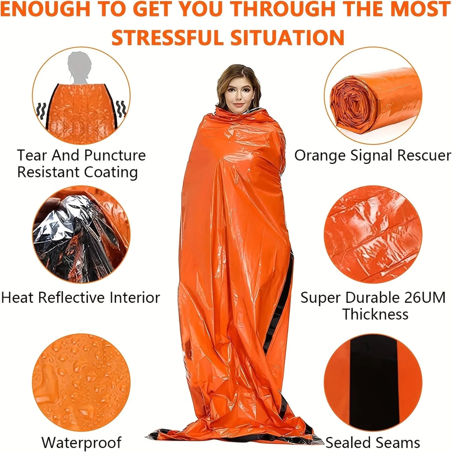 Emergency Survival Sleeping Bag – Waterproof Mylar Thermal Sack