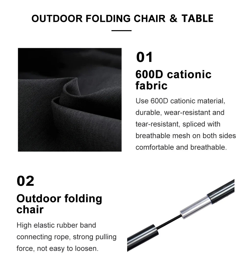 Folding Camping Chaise Lounge Portable Reclining Chair