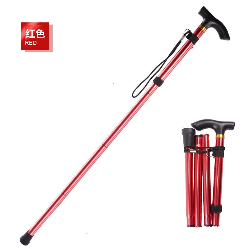 Adjustable Folding Hiking Stick with Wrist Strap