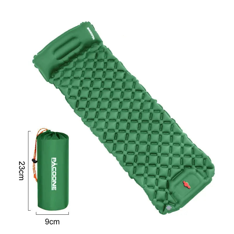 Inflatable mattress with integrated pump "AirSleep" | Camping Floor Mat