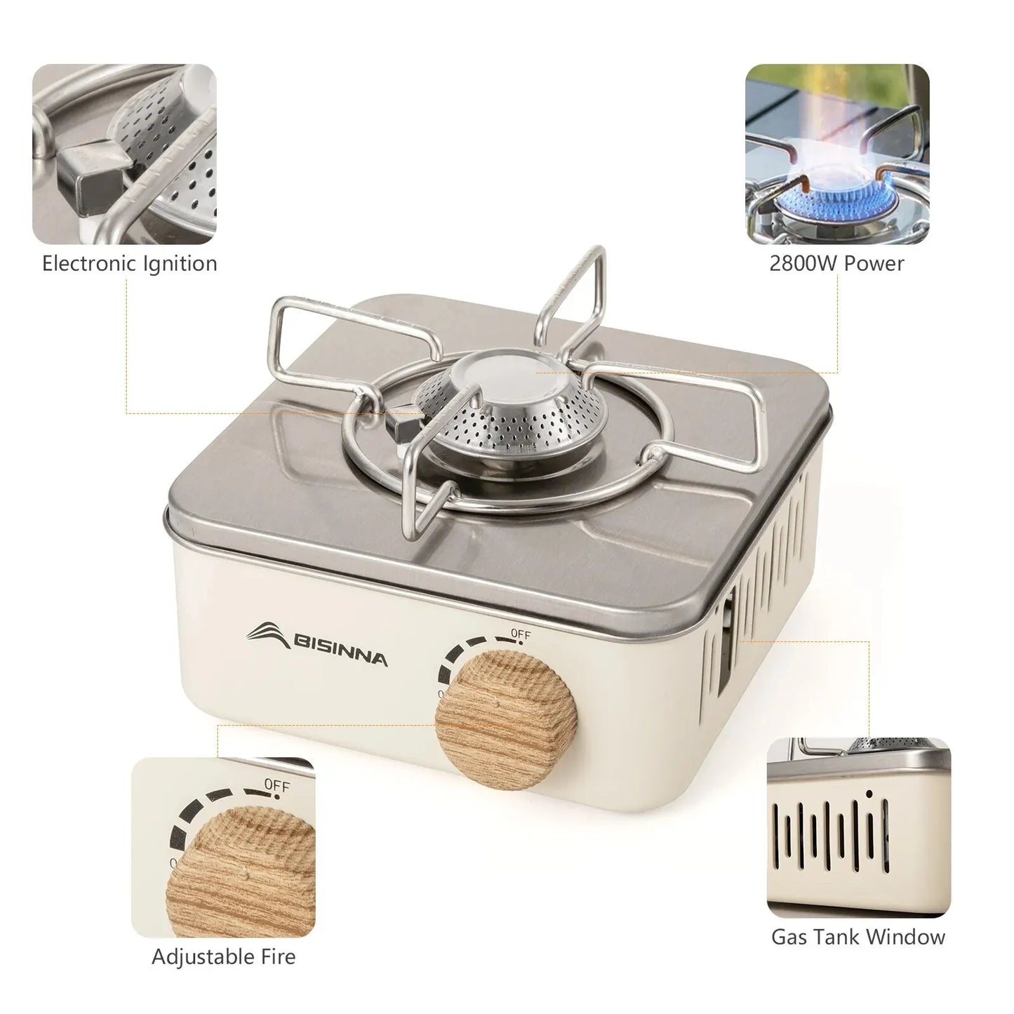 Portable Camping Gas Stove 2800 W Compact