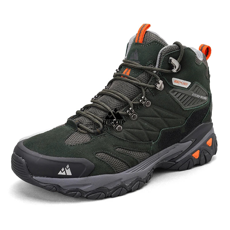 Men’s Leather Hiking Boots – Tactical Outdoor Ankle Shoes for Trekking