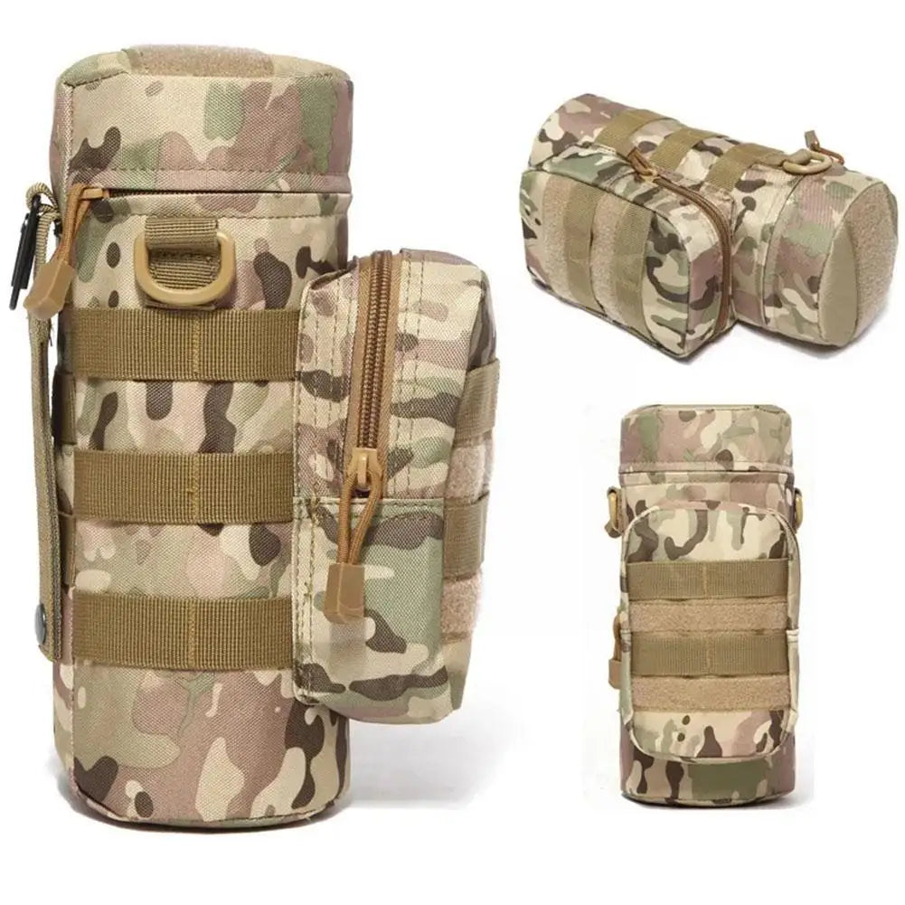 MOLLE Water Bottle Holder Hydration Pouch with Strap Fits 32 oz