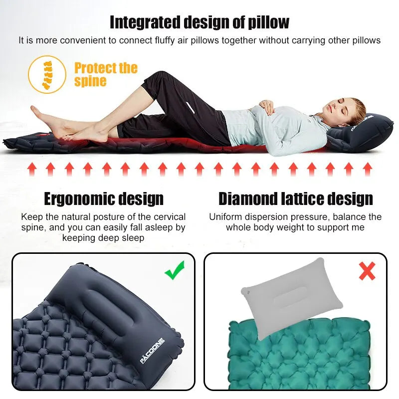 Camping Inflatable Mattress with Built-In Pump – AirSleep