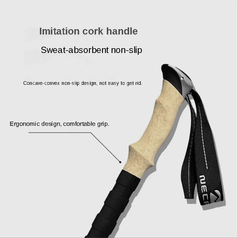 Premium Trekking Poles Set (2PCS) – Telescopic, Shock-Absorbing & Quick Lock