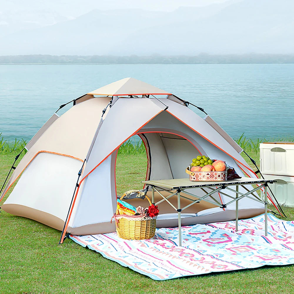 3 to 4 Person Automatic Camping Tent Quick Opening Rainproof
