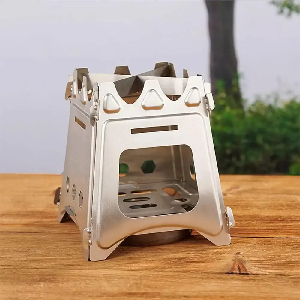 Portable Stainless Steel Wood Burning Camping Stove - The PeakTrail