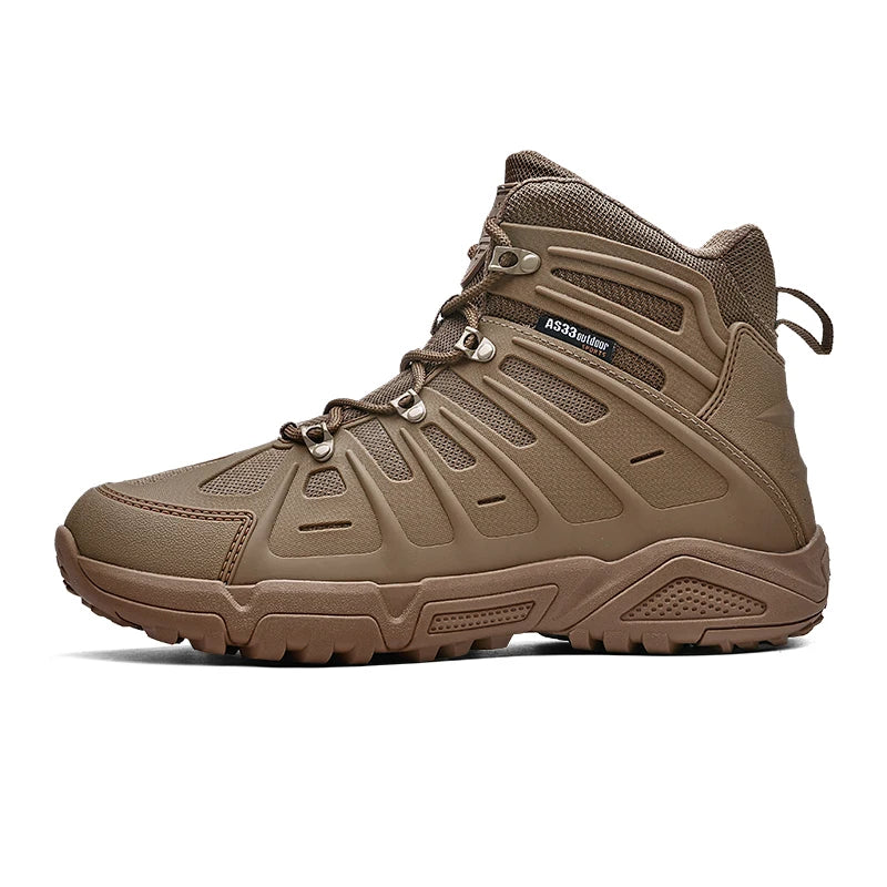 Men's Winter Hiking Boots – Waterproof Leather, Non-Slip Grip, High Top Protection