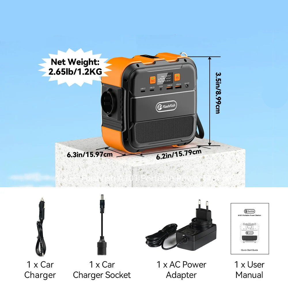 Portable Power Station 230V 120W 98Wh Rechargeable with USB-C