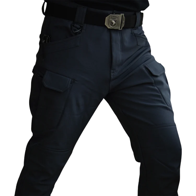 Men’s Winter Tactical Pants – Waterproof Fleece-Lined Cargo for Hiking & Skiing