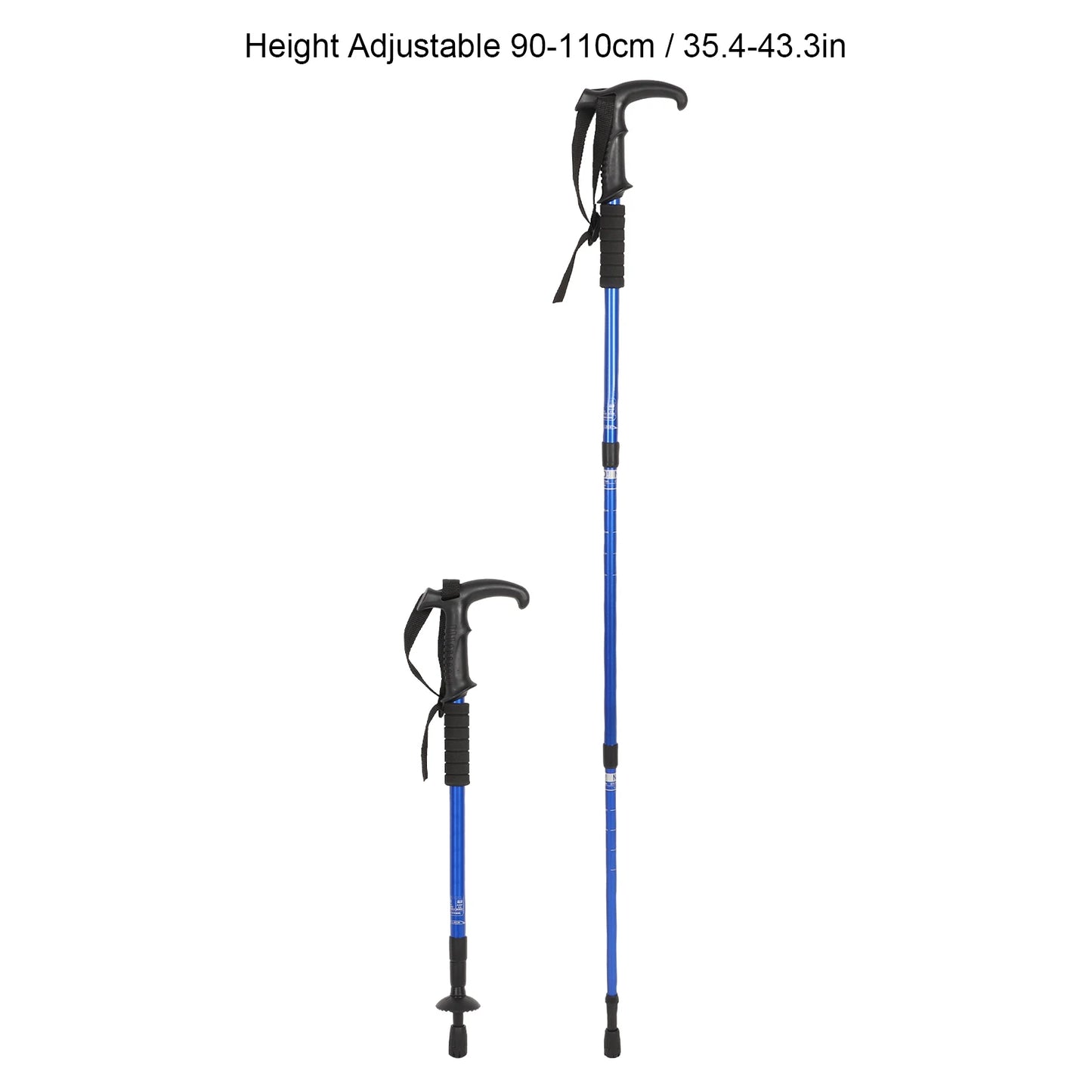 Shock Resistant 3 Section Adjustable Hiking Pole with Non Slip Grip