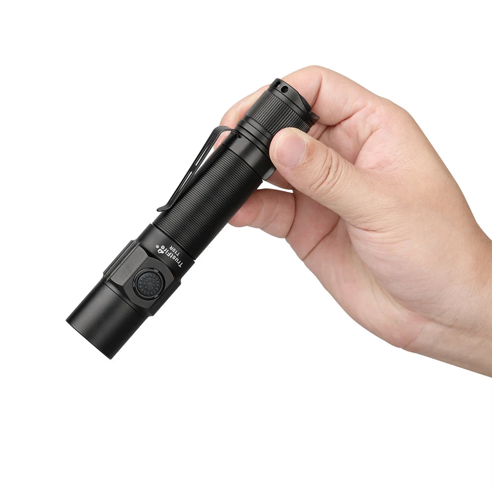 TrustFire T10R Tactical Flashlight – 1,800 lm, USB-C Rechargeable