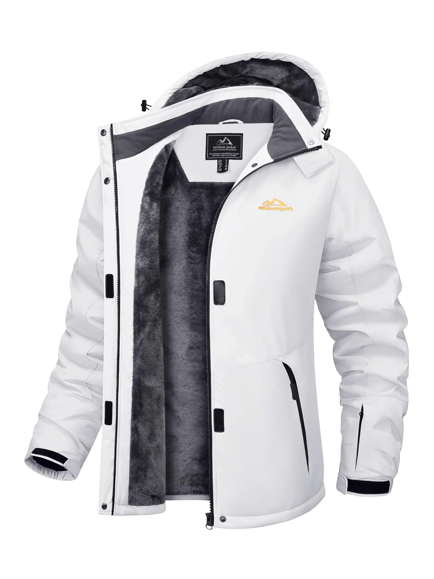 Women’s Winter Parka Waterproof Fleece Lined Hooded With 5 Pockets