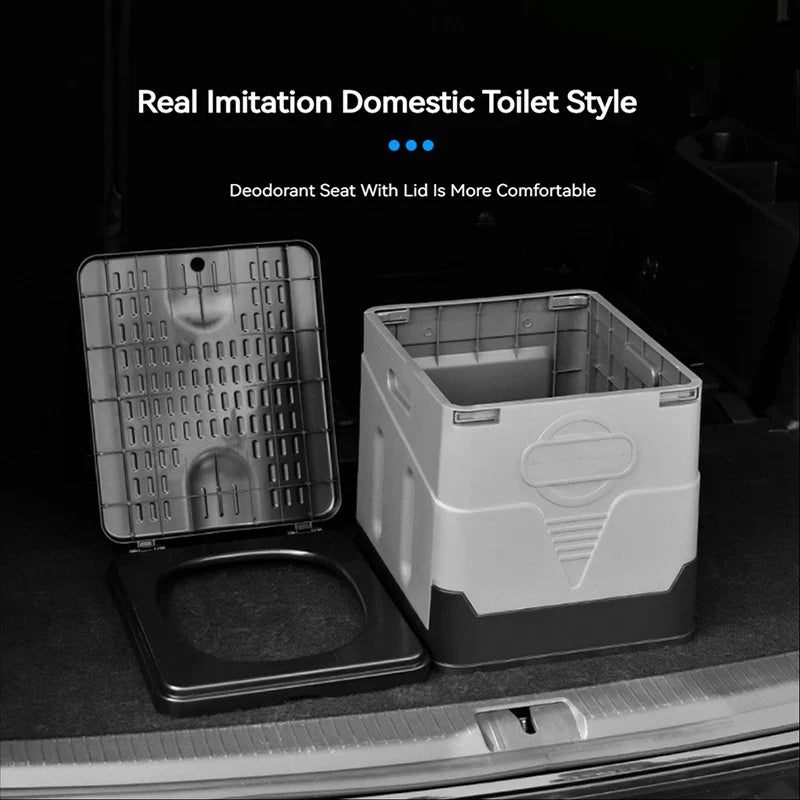 Portable Folding Camping Toilet Anti-Odor Collapsible