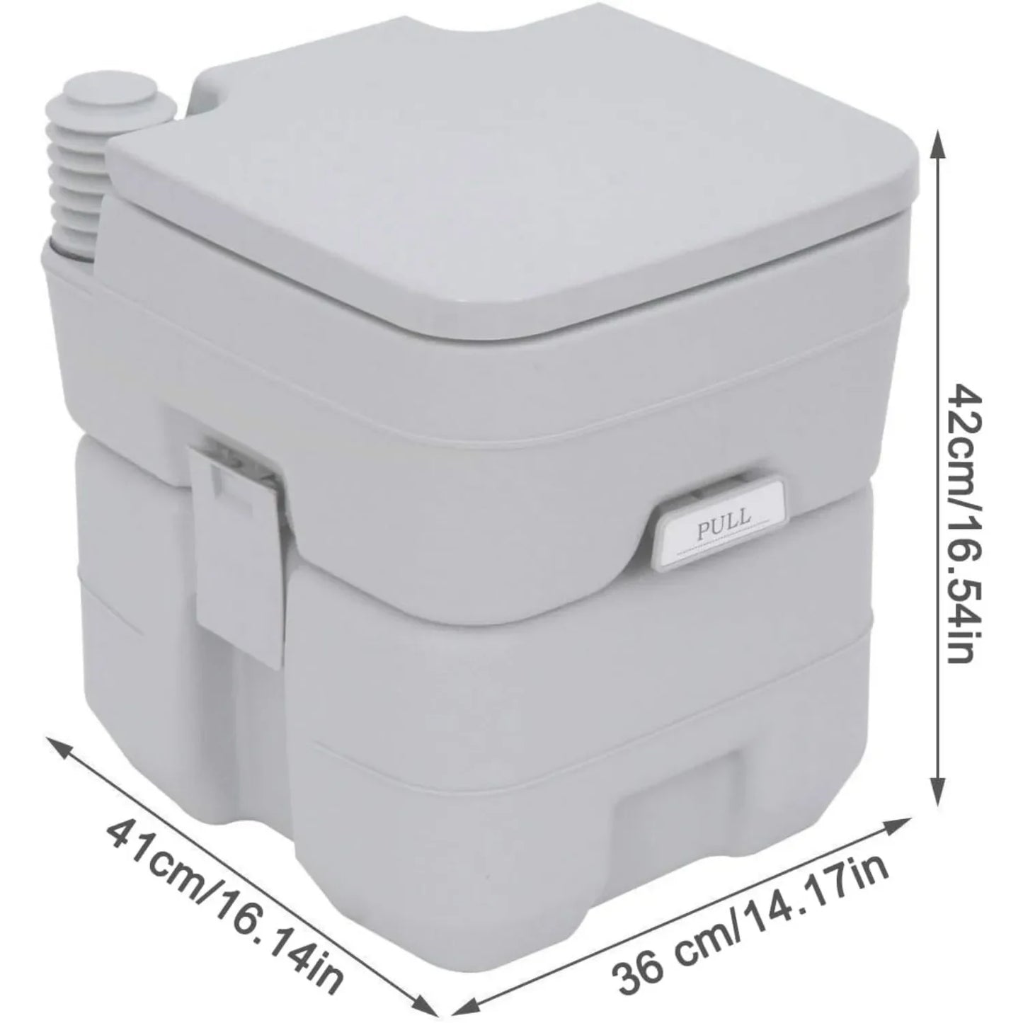 20 L Portable Camping Toilet with Flush and Carry Handle