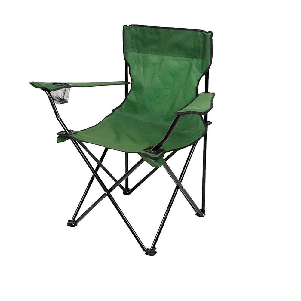 Folding Camping Chair Oxford Fabric With Bottle Holder Portable