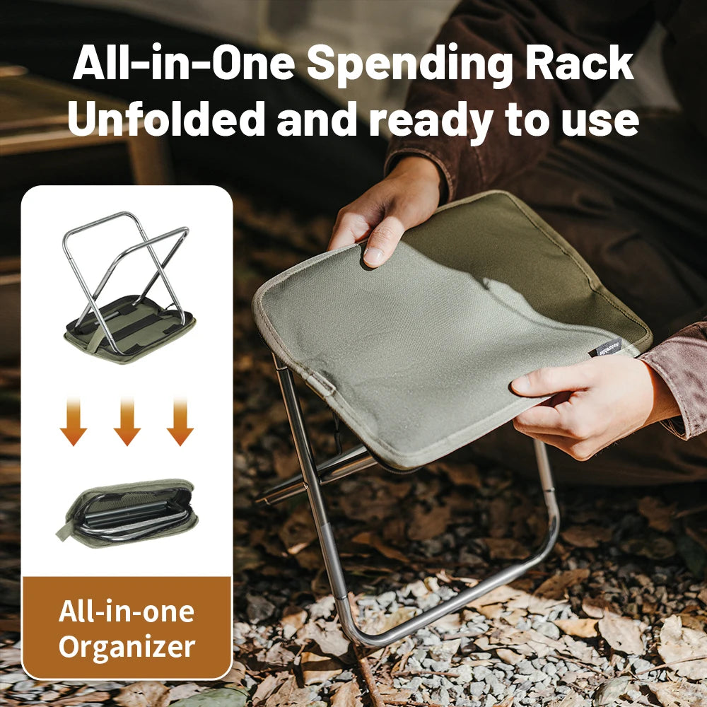 Folding Camping Chair – Lightweight Aluminum Seat with Thickened Cushion