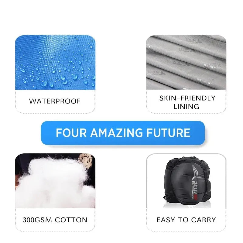 Ultralight Waterproof Winter Envelope Sleeping Bag for Backpacking