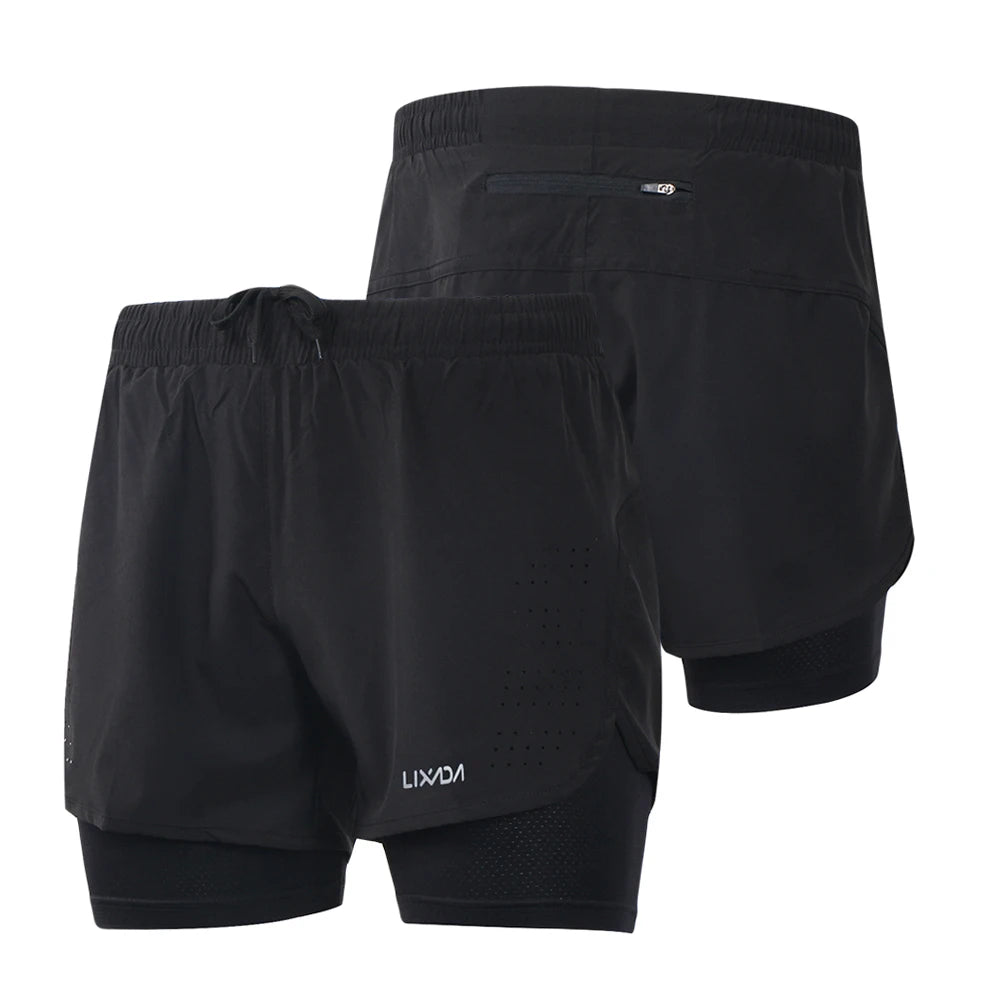 Men’s 2‑in‑1 Quick-Dry Hiking Shorts