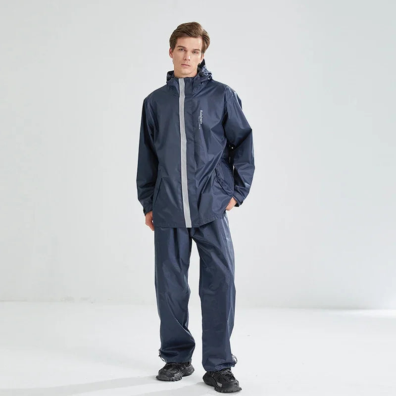 Men’s Waterproof Rain Suit – Jacket & Pants Set for Hiking & Outdoor Use