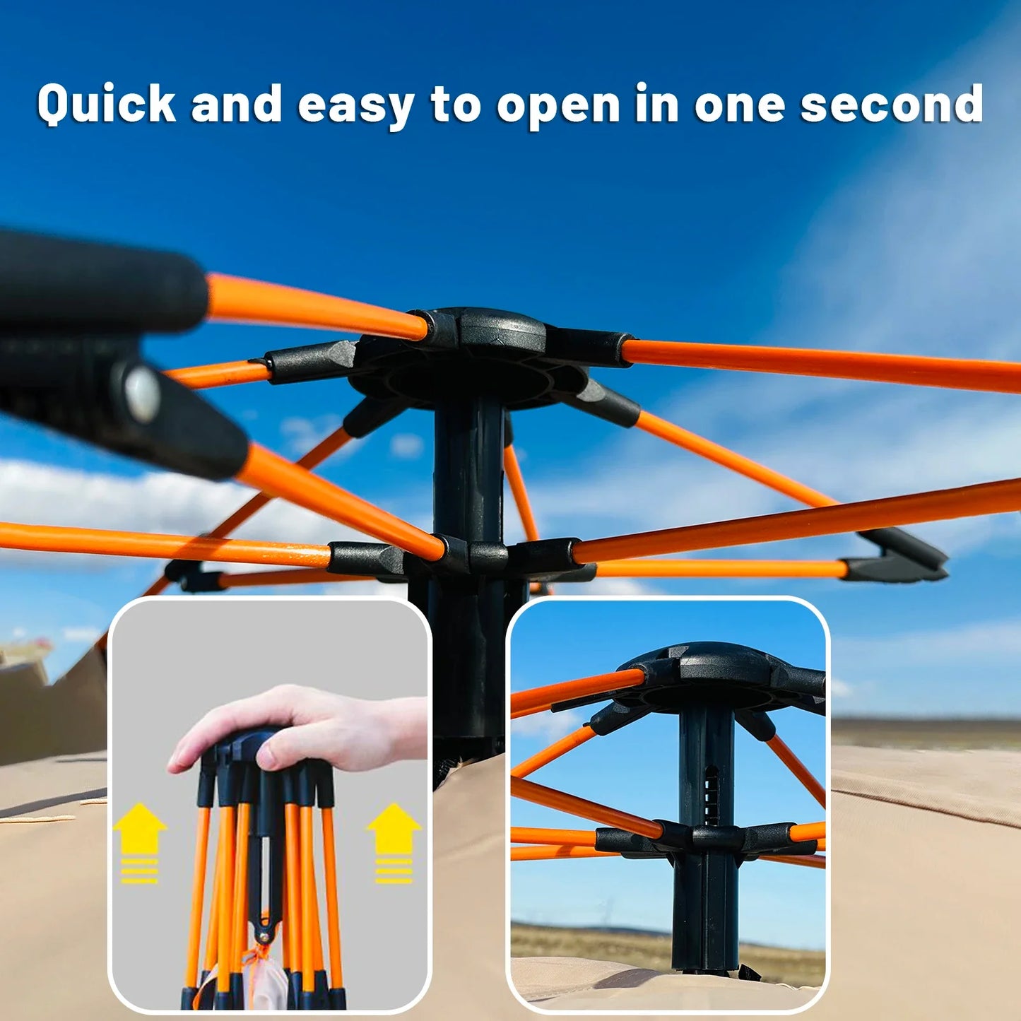 Automatic Quick Opening Camping Tent for 4 People