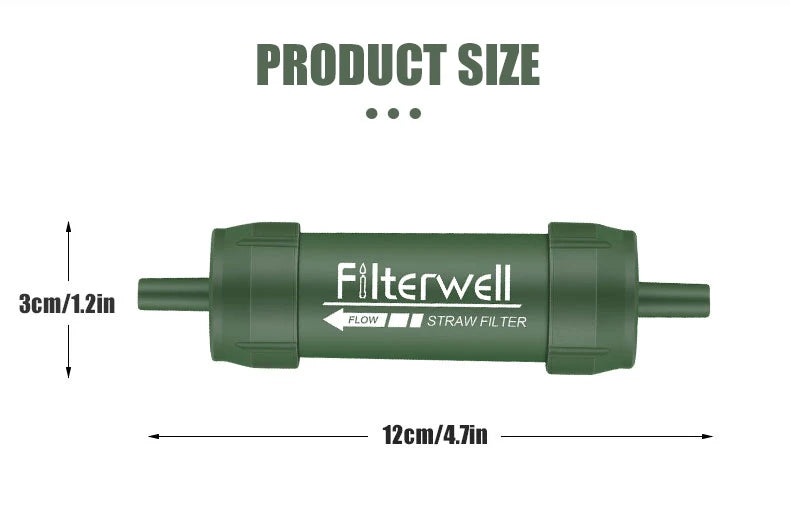 Mini Water Filter Straw Portable Micron Filtration