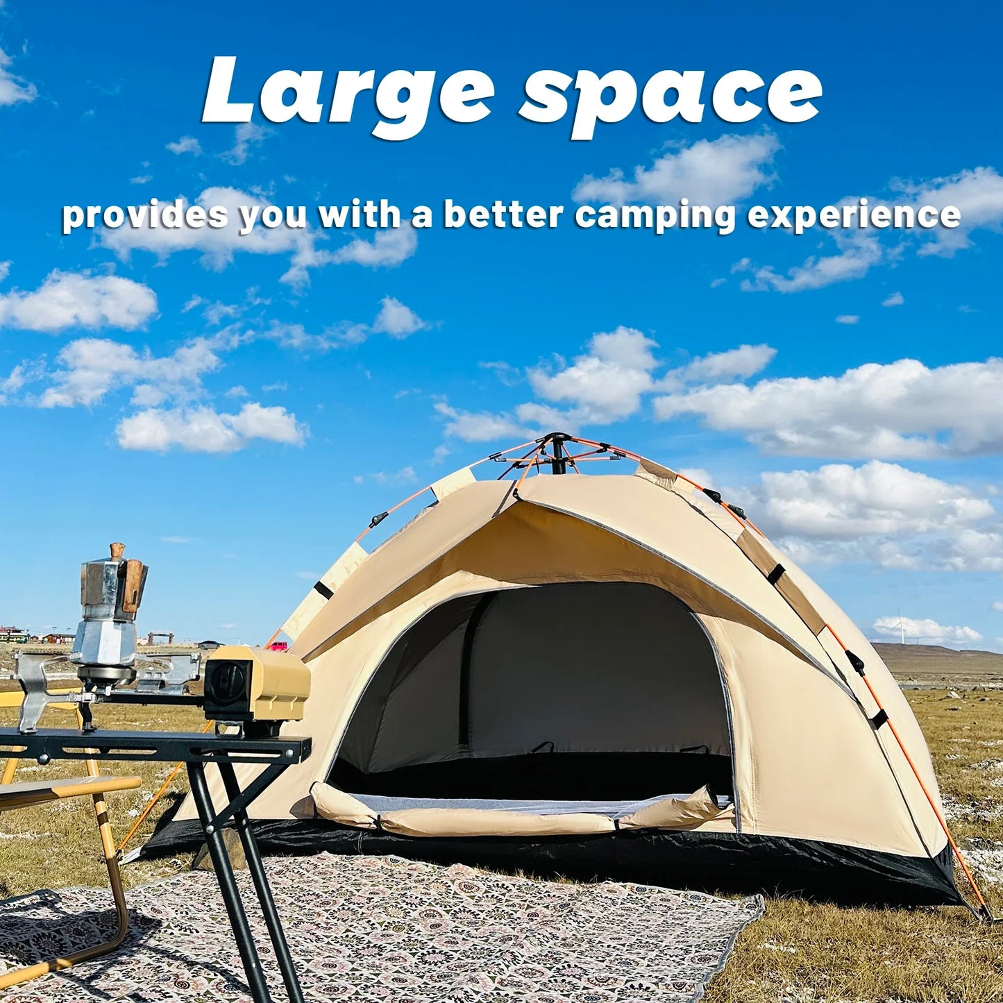 Automatic Quick Opening Camping Tent for 4 People