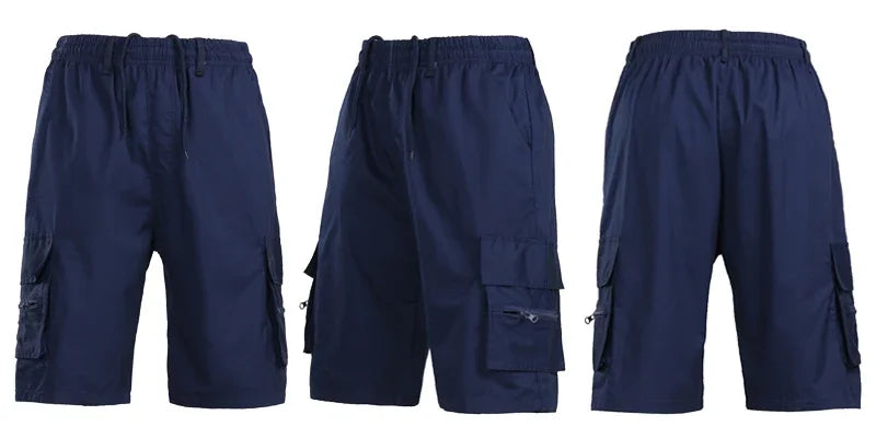 Men’s Hiking Cargo Shorts Lightweight Quick Dry Multi Pocket Elastic Waist