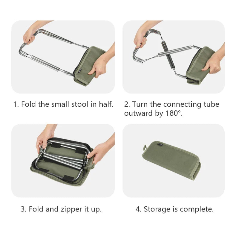 Lightweight Aluminium Folding Camping Chair Portable with Padded Seat