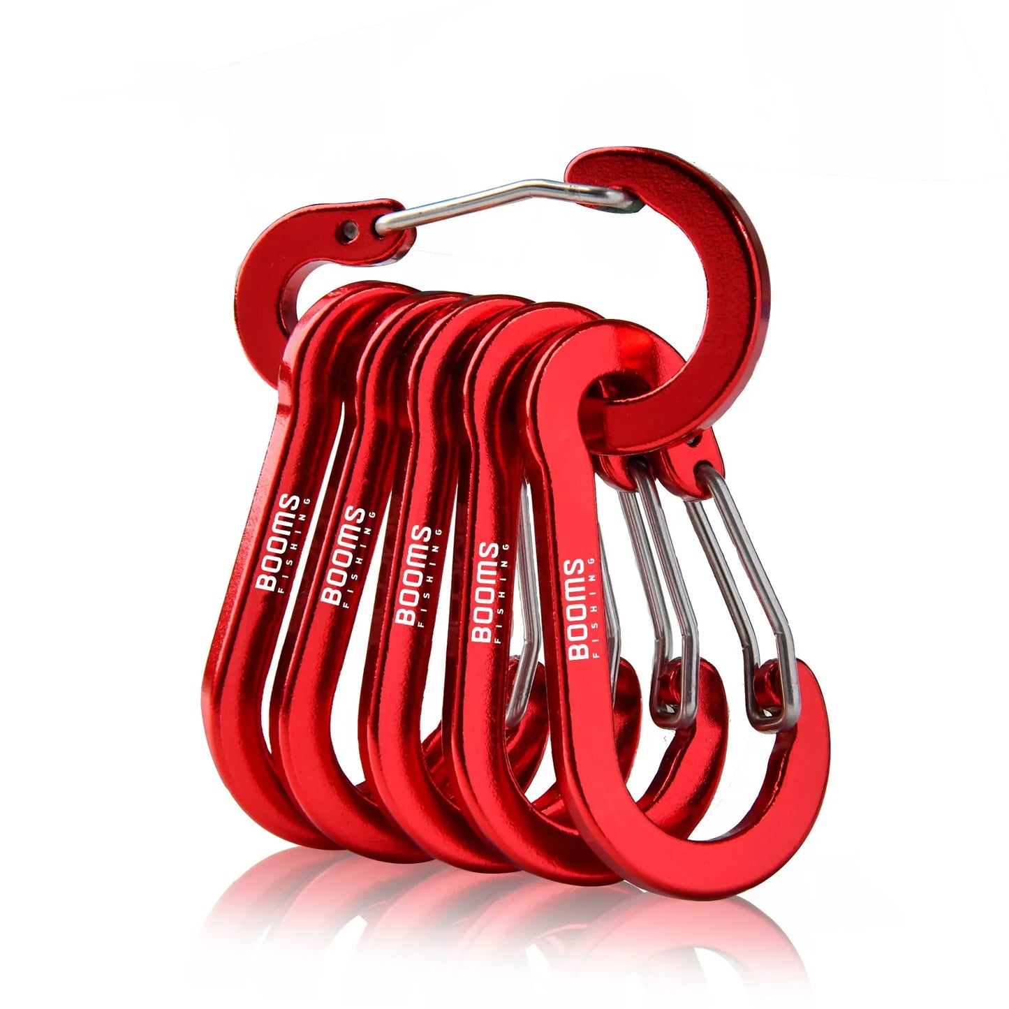 6 Pack Aluminum Carabiner Keychain Snap Clip Lock