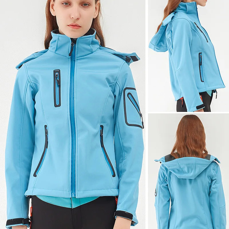 Women’s Winter Softshell Jacket – Waterproof & Warm for Hiking and Outdoor Use