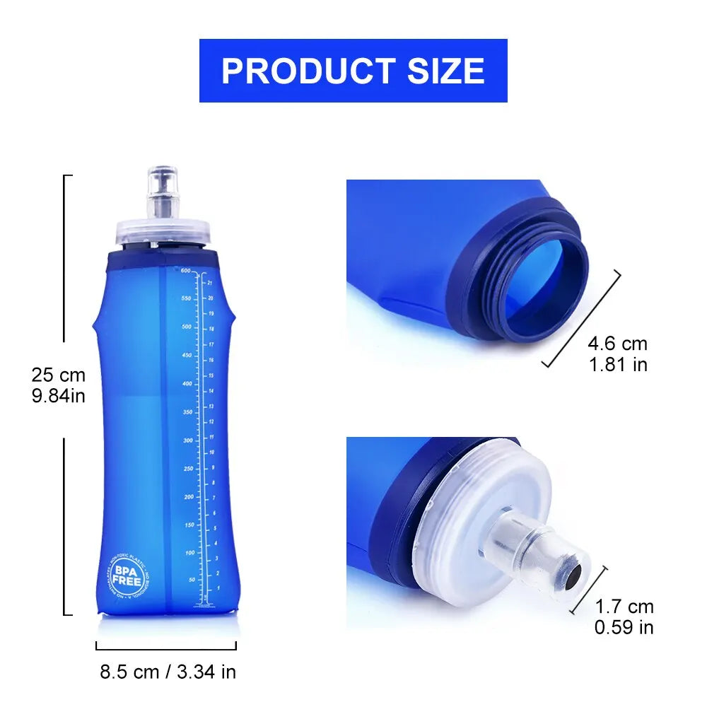 600ml Soft Flask – Foldable, BPA-Free Hydration Bottle