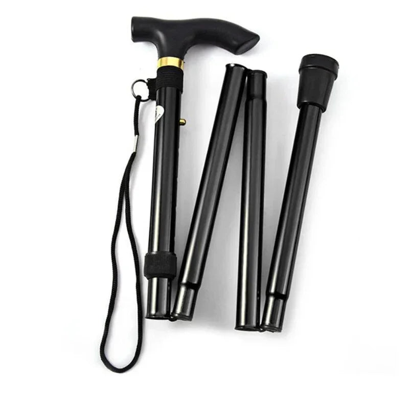 4-Section Aluminum Folding Hiking Stick – Lightweight with Non-Slip Grip