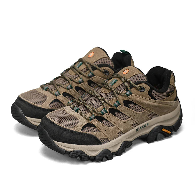 Men's Leather Hiking Sneakers for Trekking and Climbing