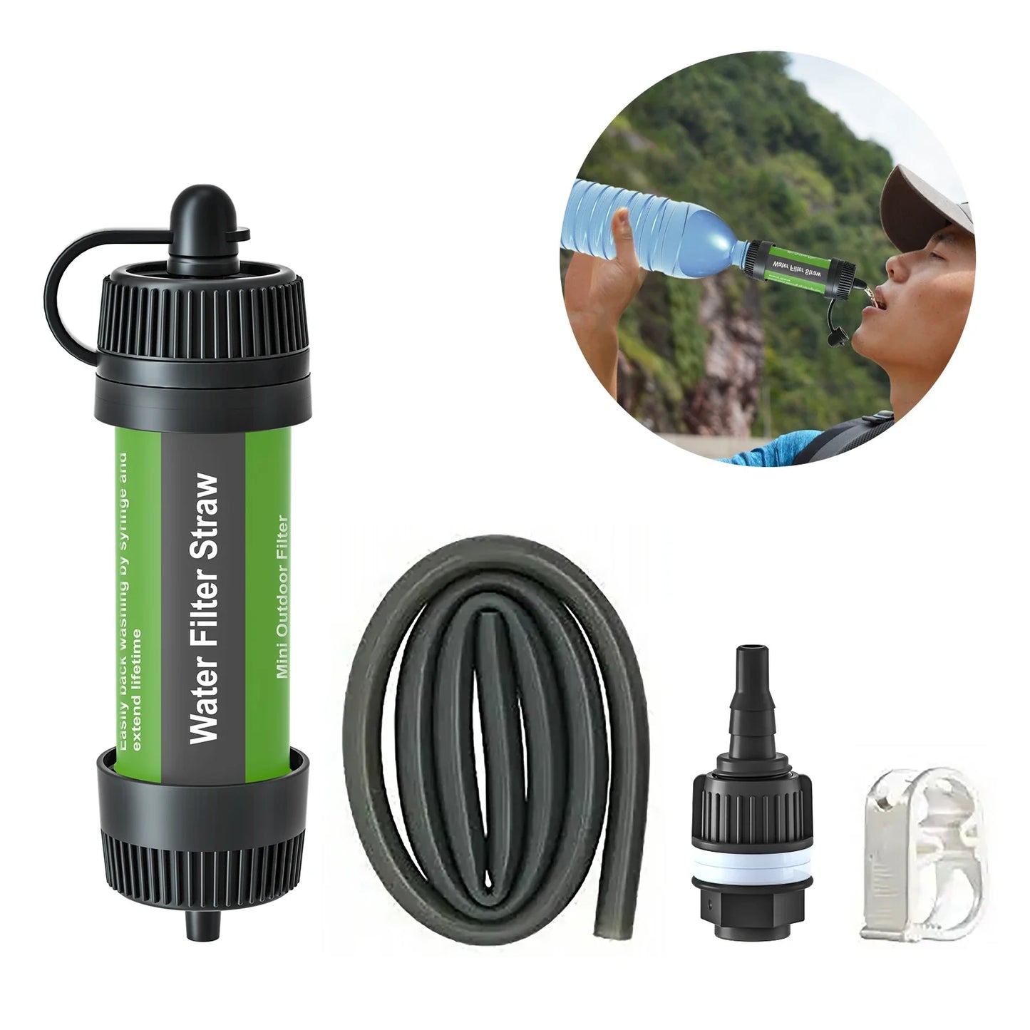 Portable Water Filter Straw for Hiking