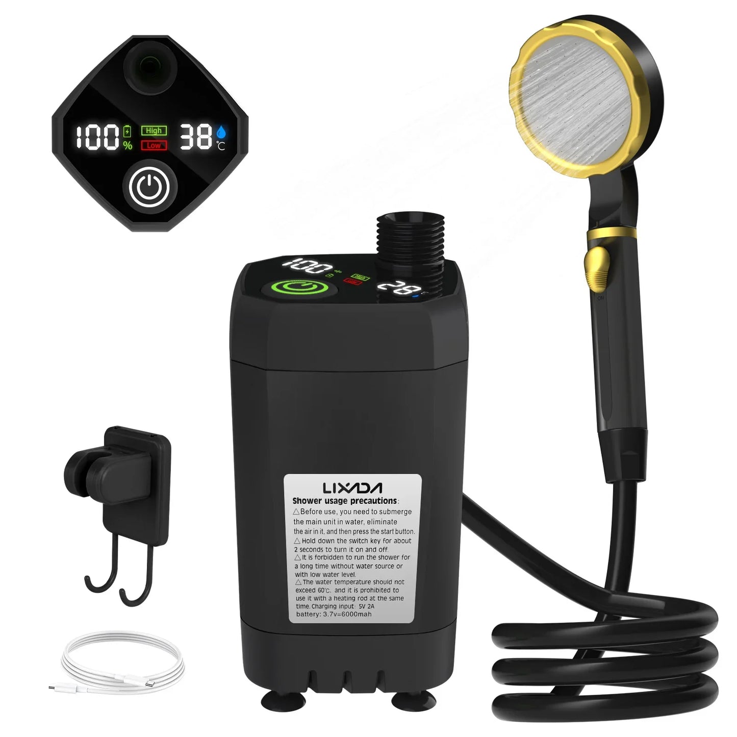 Portable Camping Shower Pump Outdoor Shower Kit