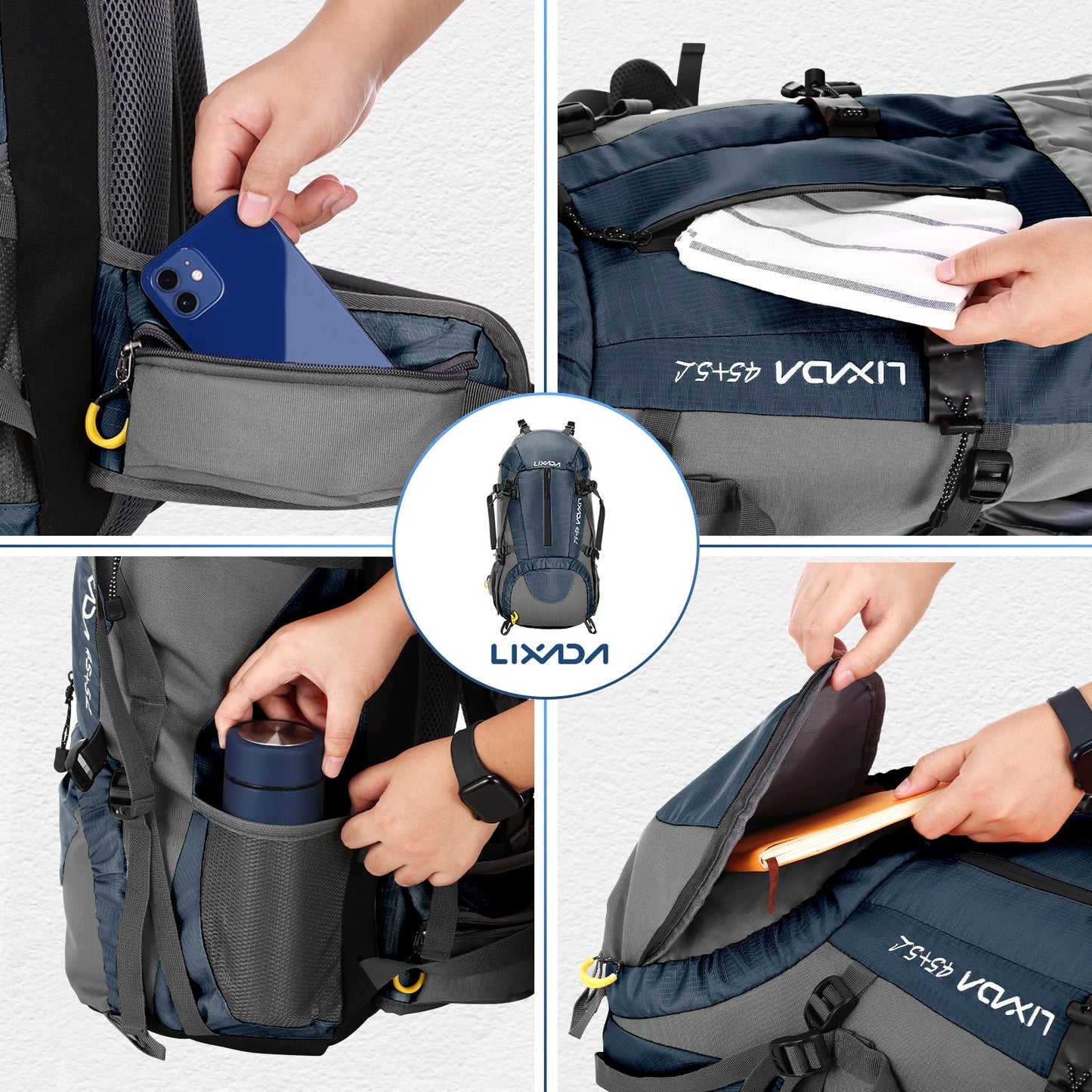 50L Waterproof Hiking Backpack – Outdoor Trekking & Camping Bag with Rain Cover