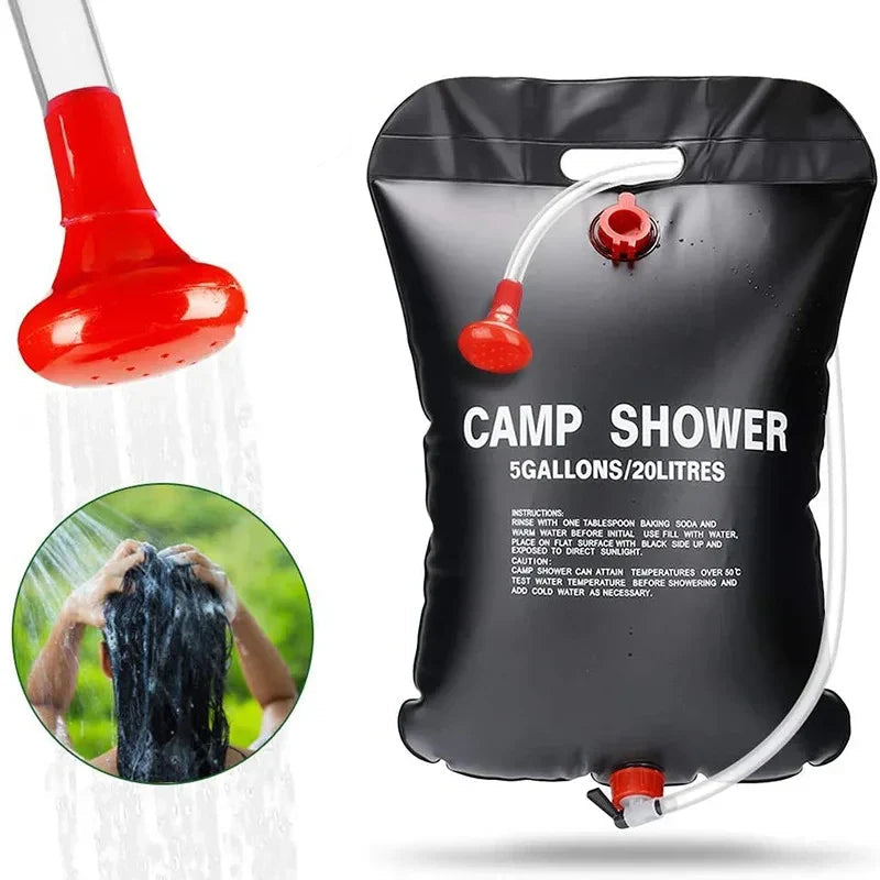 20 to 40 L Foldable Solar Camping Shower Bag