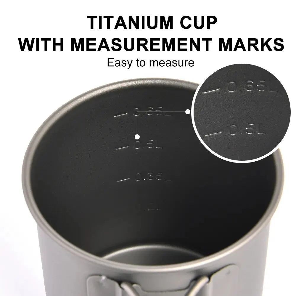 Lightweight Titanium Camping Mug for Hiking