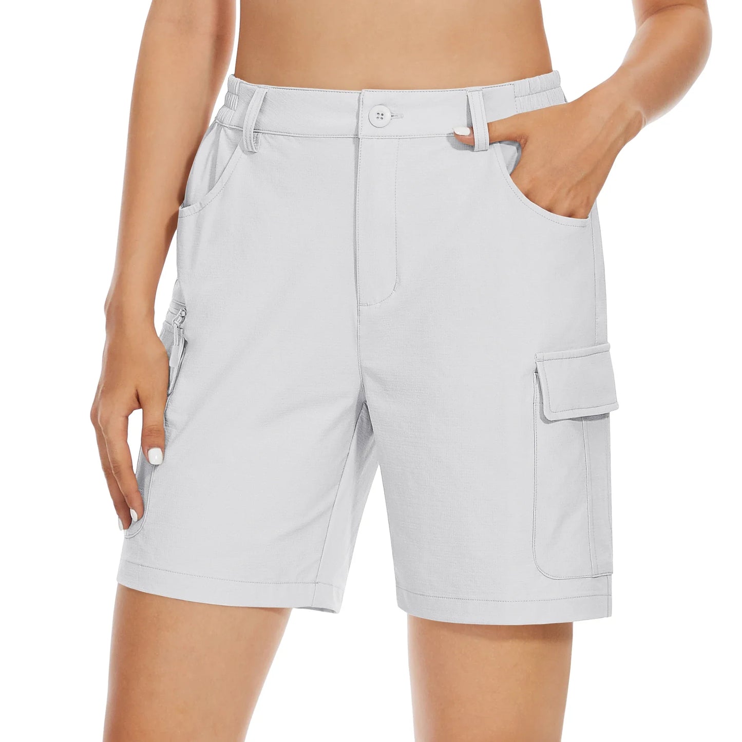 Women’s Hiking Shorts Quick Dry Waterproof Ripstop with Zipper Pockets
