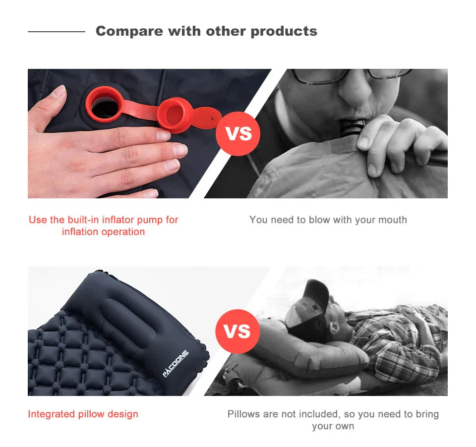 Camping Inflatable Mattress with Built-In Pump – AirSleep