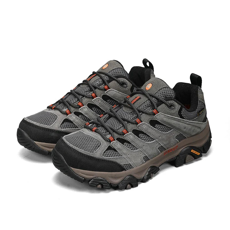Men's Leather Hiking Sneakers for Trekking and Climbing