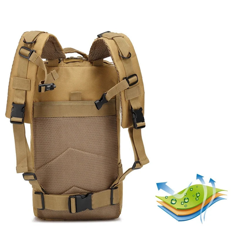 Camouflage Hiking Backpack Nylon Durable Multi Pocket