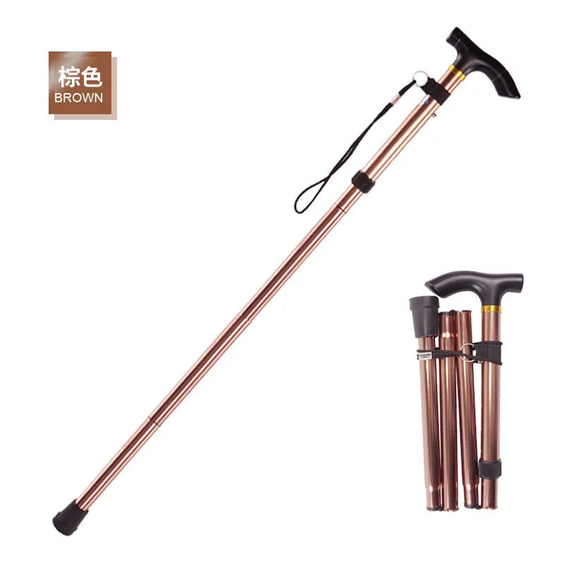 Adjustable Folding Hiking Stick with Wrist Strap
