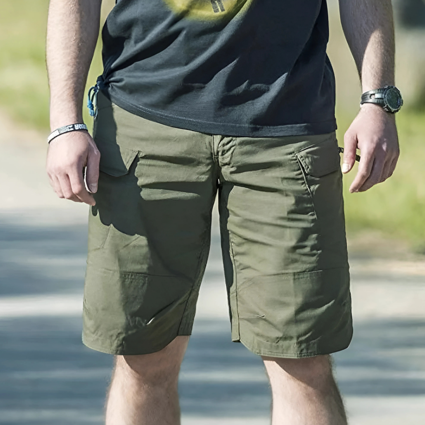 Men’s Tactical Cargo Shorts – Waterproof, Durable & Multi-Pocket